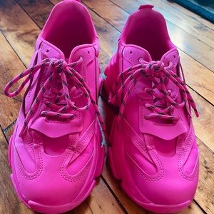 Steve Madden Possession neon pink sneakers